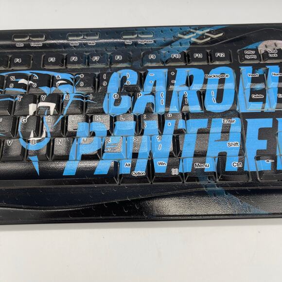 Keyscaper 510W Carolina Panthers Wireless USB Keyboard - Picture 9 of 10
